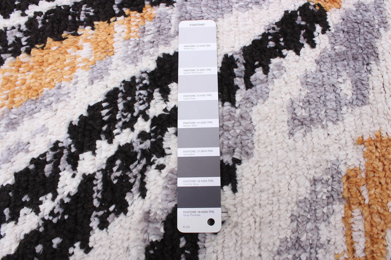 Carpette Paloma Sunburst noireblanche - 5 pi 3 po x 7 pi 3 po