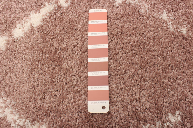 Carpette à poil long Serafina rose 7 pi 10 po x 10 pi 0 po