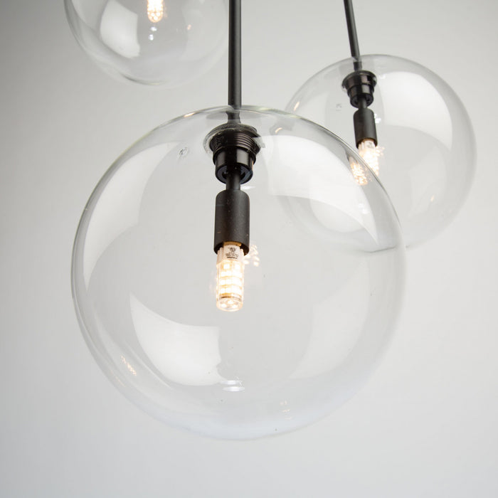 Luminaire suspendu Pinpoint noir à 3 ampoules