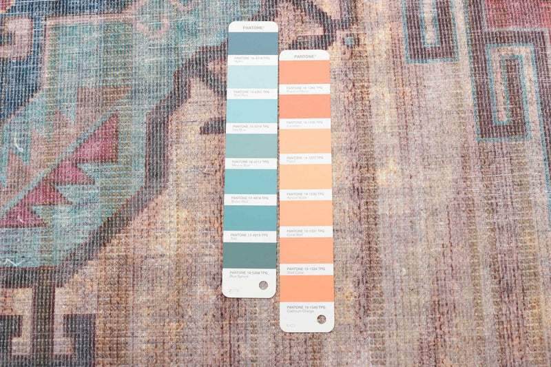 Carpette Kashkuli orange clair 7 pi 10 po x 10 pi 0 po