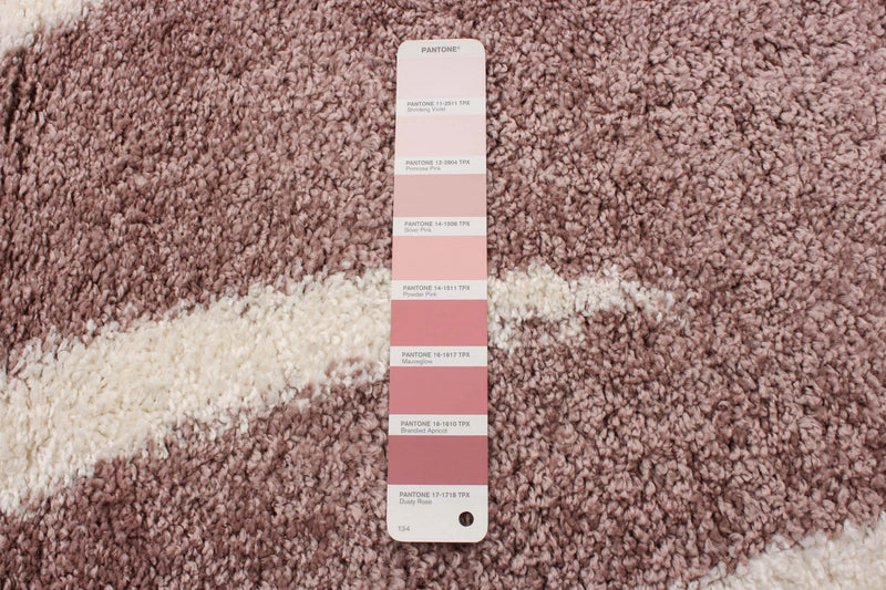 Carpette à poil long Luci rose 3 pi 11 po x 6 pi 0 po