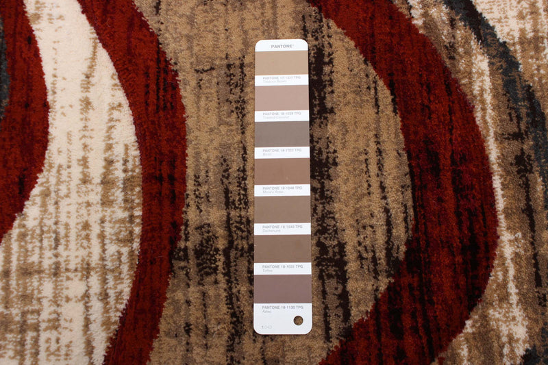 Carpette Allonah rouge - 7 pi 10 po x 10 pi 2 po