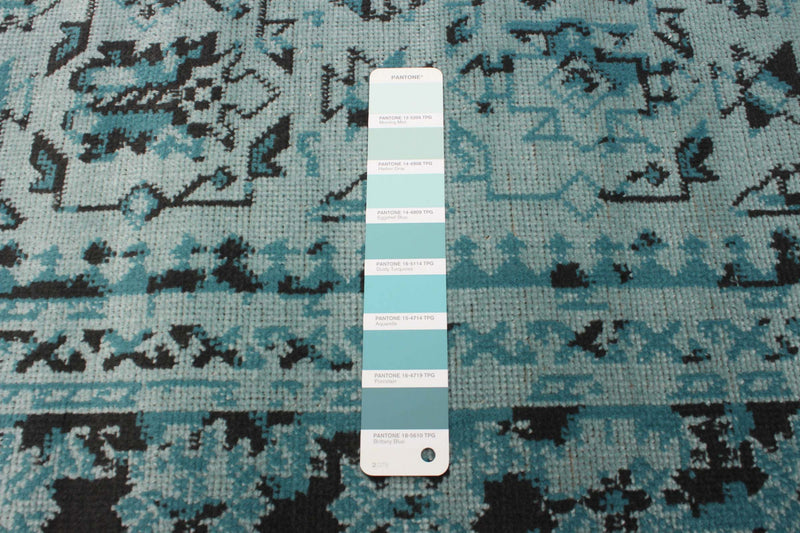 Carpette Awena turquoise 5 pi 3 po x 7 pi 7 po