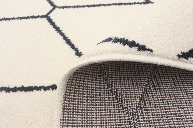 Carpette August blanchebleu marine 6 pi 7 po x 9 pi 6 po