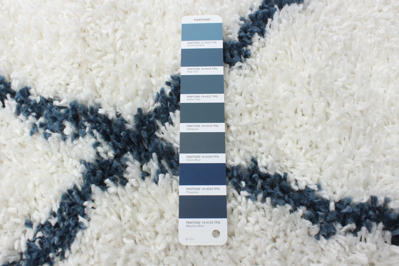 Carpette à poil long Helma Losange crème 3 pi 11 po x 5 pi 11 po
