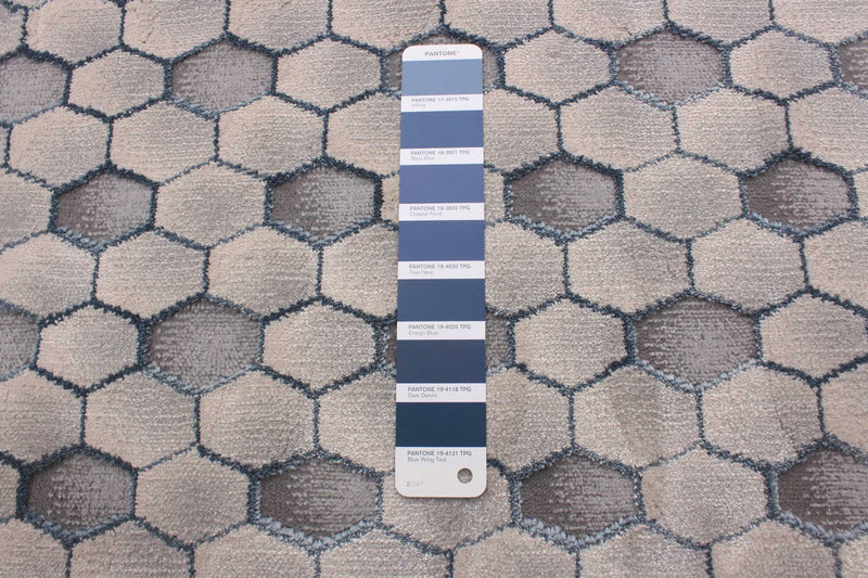 Carpette Ranger grise/bleue 5 pi 3 po x 7 pi 3 po