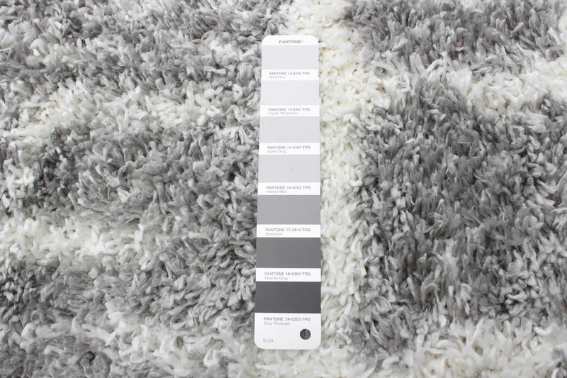Carpette à poil long Helma Urban gris foncécrème 3 pi 11 po x 5 pi 11 po