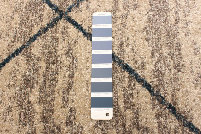 Tapis Grande Ivoire / Bleu 3pi 11 po X 5pi 7po