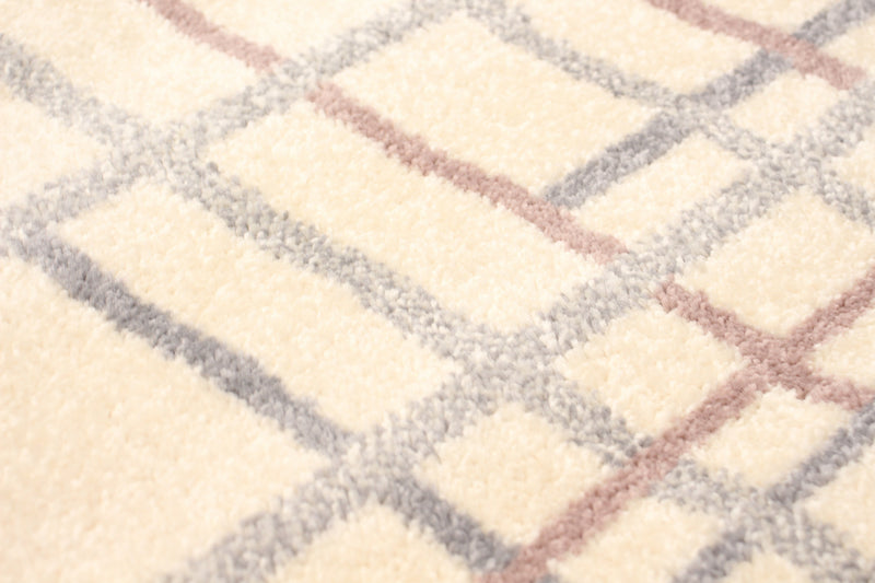 Carpette Taite crème-argent - 7 pi 10 pox 10 pi 2 po