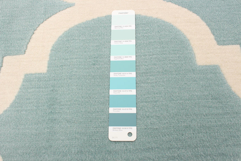 Carpette Aliya turquoise 4 pi 7 po x 6 pi 7 po