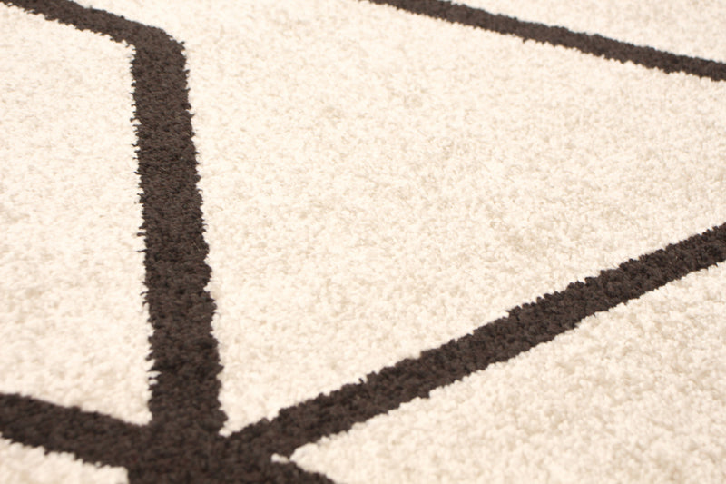 Carpette Anandi ivoire-brune - 7 pi 10 pox 10 pi 2 po
