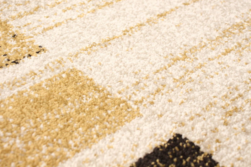 Carpette Aya ivoire-brune - 3 pi 11 pox 5 pi 7 po