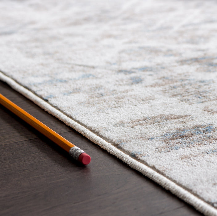 Carpette Shi bleue à motifs marocains 3 x 5