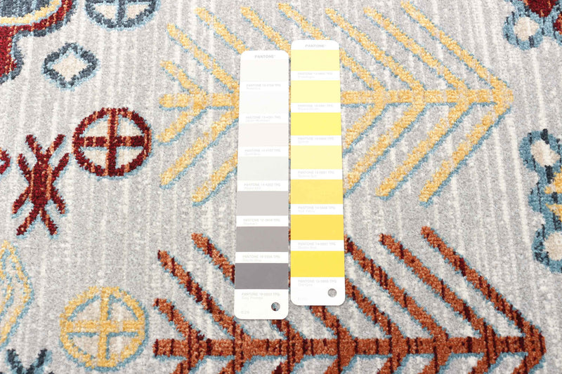 Carpette Gypsy grise lavable à la machine - 6 pi 0 po x 9 pi 0 po