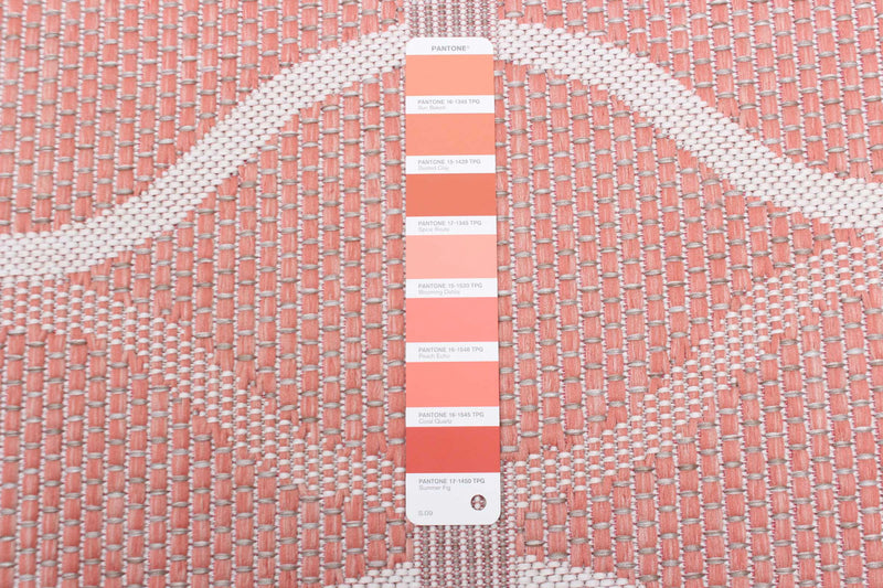 Carpette Neisha Abstract corail 6 pi 7 po x 9 pi 6 po