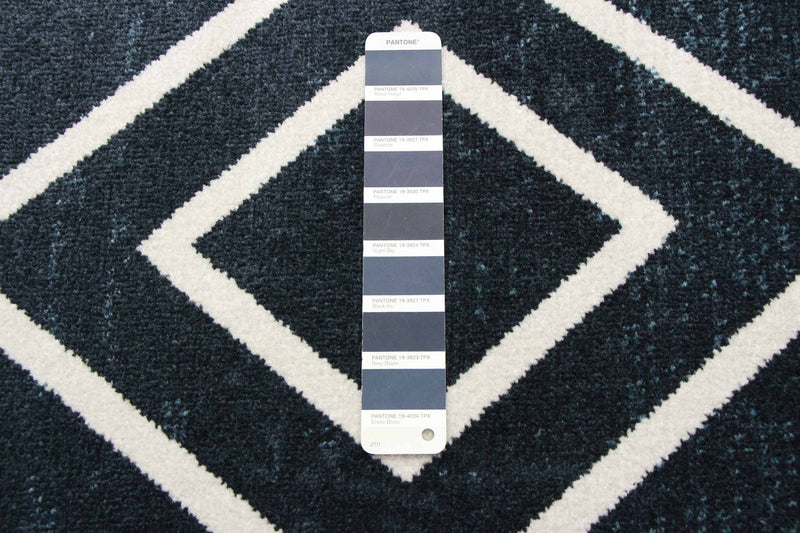 Carpette Kenza bleue lavable à la machine - 8 pi 0 po x 10 pi 0 po