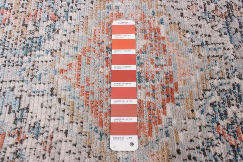 Carpette Leandra cuivrée/bleue 8 pi 0 po x 10 pi 0 po