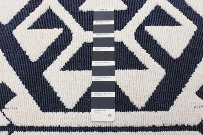 Carpette Gaia bleue 5 pi 3 po x 7 pi 7 po
