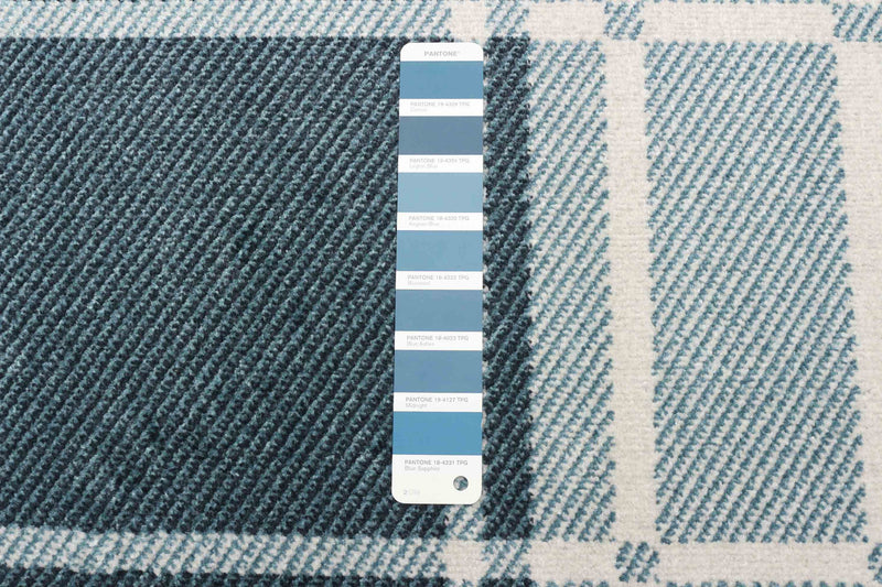 Carpette Roma bleue lavable à la machine - 2 pi 6 po x 8 pi 0 po