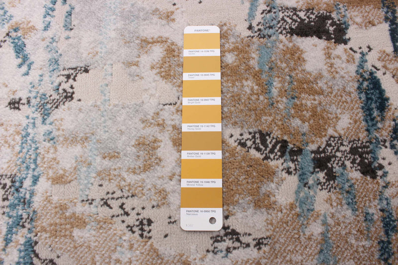 Carpette Tahi grise, bleuetaupe 3 pi 11 po x 5 pi 11 po