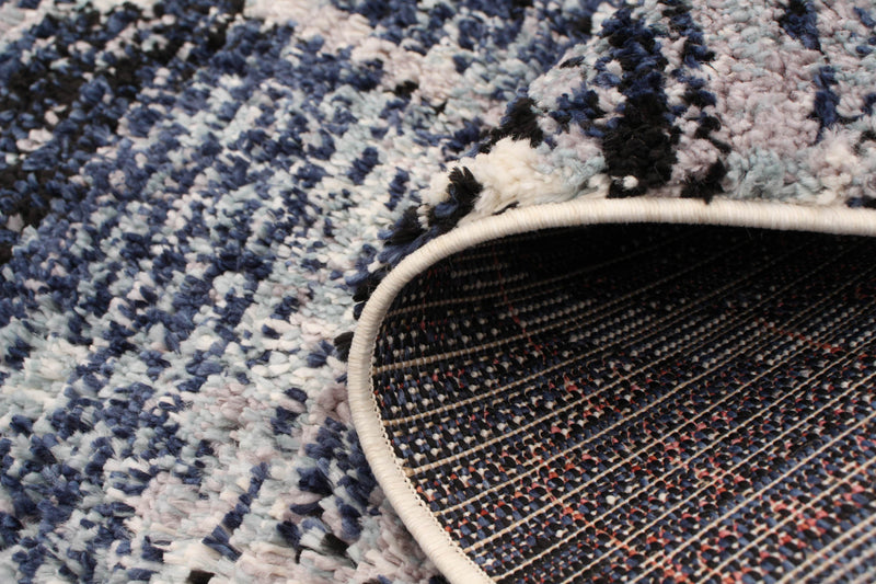 Carpette Makondo Abstract bleu - 6 pi 7 pox 9 pi 6 po