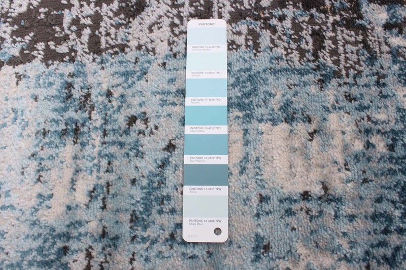 Carpette Emmylou bleue 3 pi 11 po x 5 pi 11 po