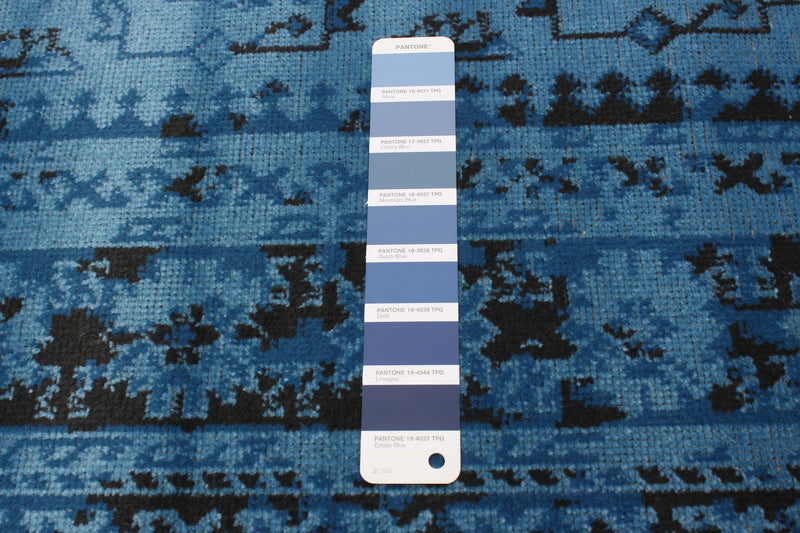 Carpette Awena bleue 6 pi 7 po x 9 pi 6 po