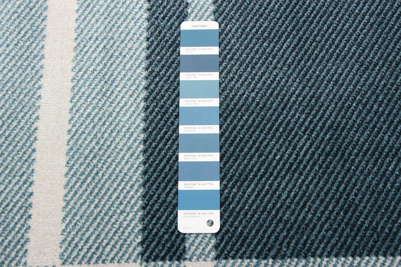 Carpette Roma bleue lavable à la machine - 5 pi 0 po x 7 pi 0 po