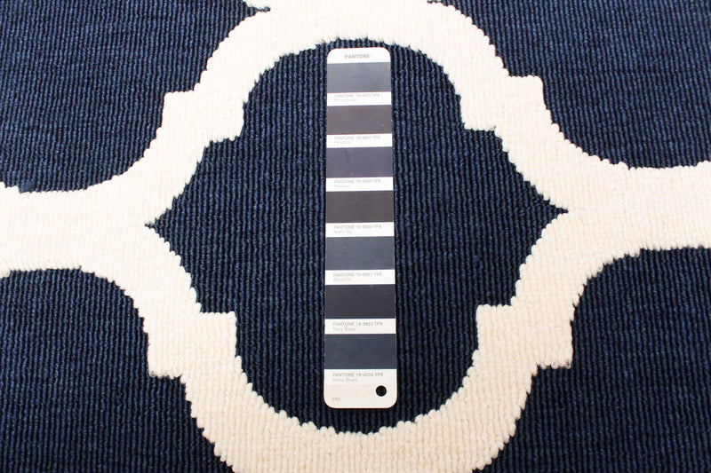 Carpette Sophie ivoirebleu marine - 6 pi 7 po x 9 pi 6 po