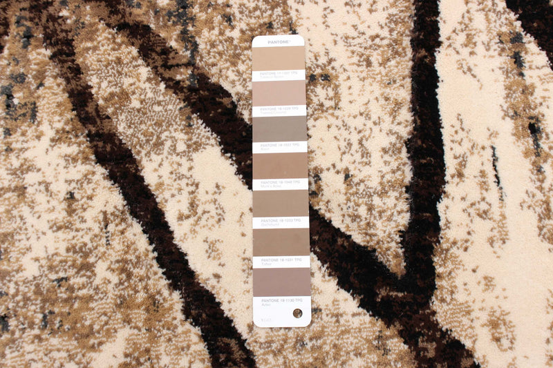 Carpette Cherokee doréechocolat - 5 pi 3 po x 7 pi 3 po