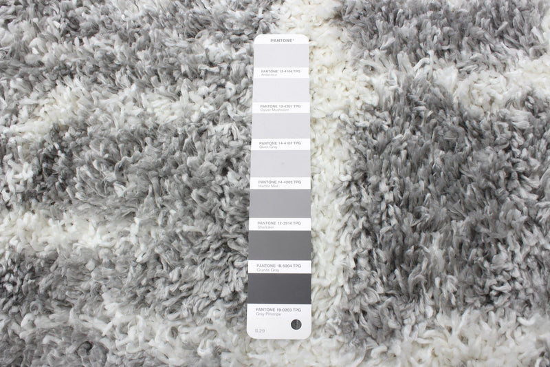 Carpette à poil long Helma Urban gris foncécrème 6 pi 7 po x 9 pi 6 po