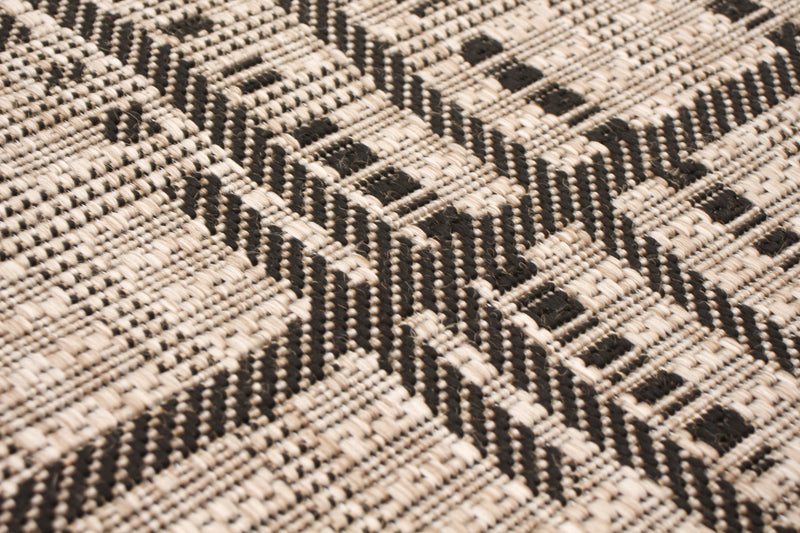 Carpette Sadie Burburry argent-noir - 5 pi 3 pox 7 pi 7 po