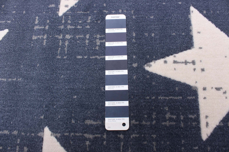 Carpette Ira bleu marine 4 pi 7 po x 6 pi 7 po