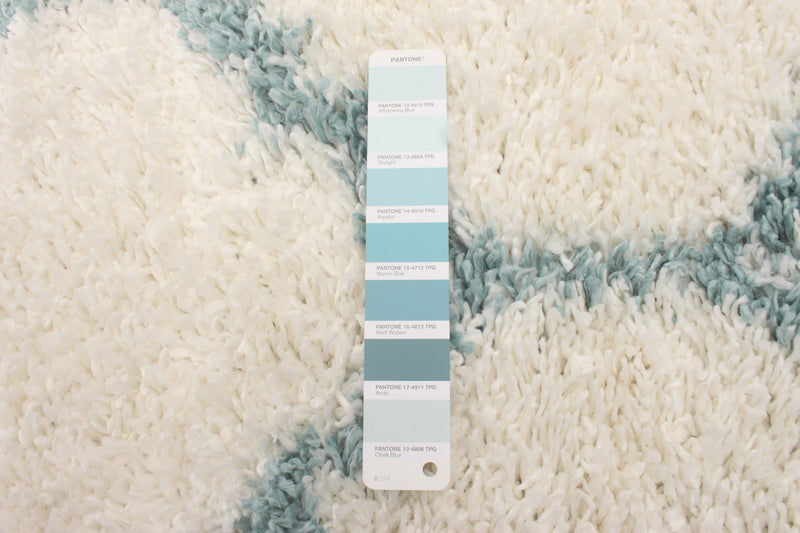 Carpette à poil long Helma Trellis crème 3 pi 11 po x 5 pi 11 po