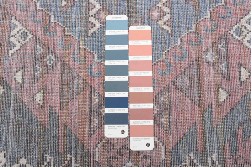 Carpette Samia bleue 7 pi 10 po x 10 pi 0 po