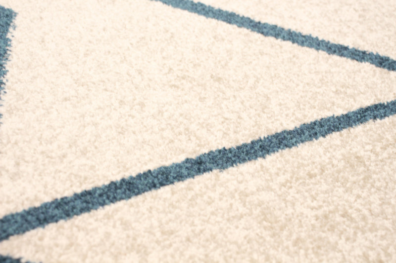 Carpette Anandi ivoire-bleu - 7 pi 10 pox 10 pi 2 po