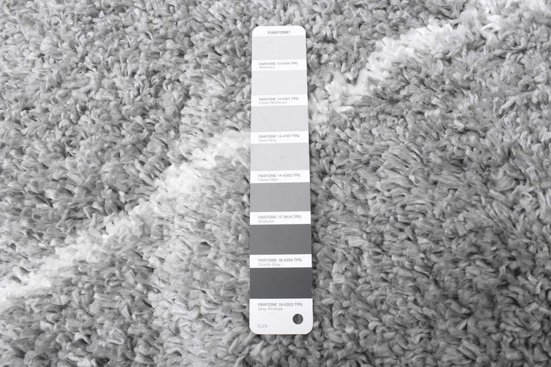 Carpette à poil long Helma Losange gris clair 6 pi 7 po x 9 pi 6 po