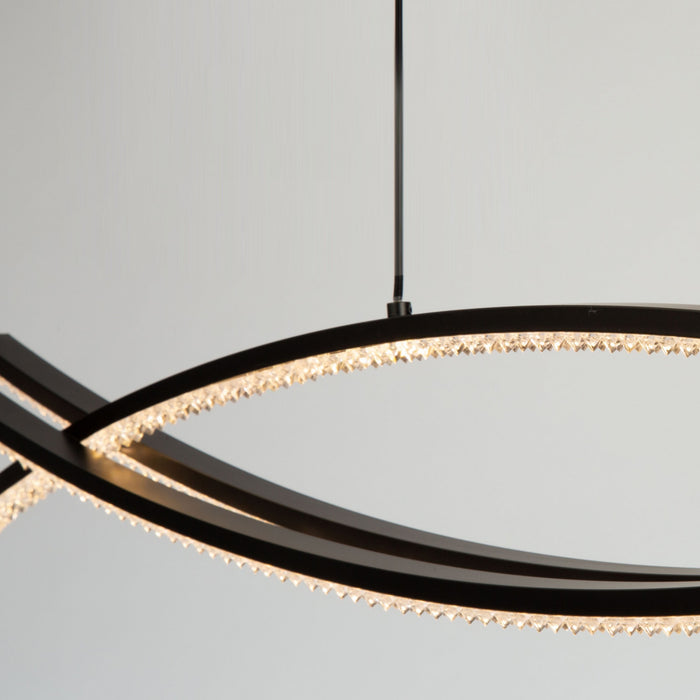 Luminaire suspendu Nova noir à DEL de 30 W