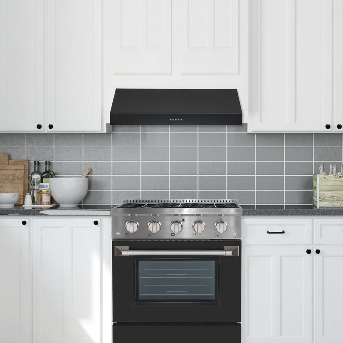 Hotte de cuisinière sous l'armoire Ancona de 30 po à conduit - AN-18041BLK