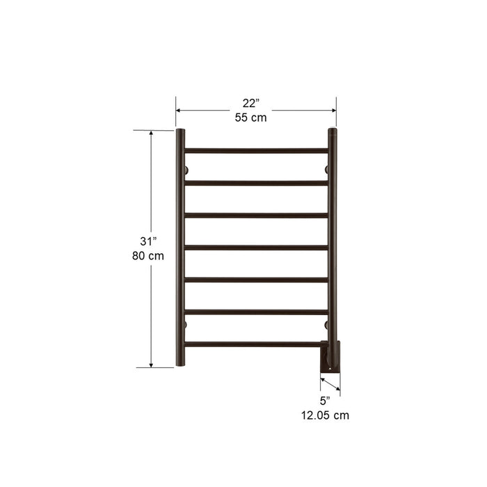 Porte-serviettes chauffant Comfort d'Acona 7 barres câblé - AN-5316
