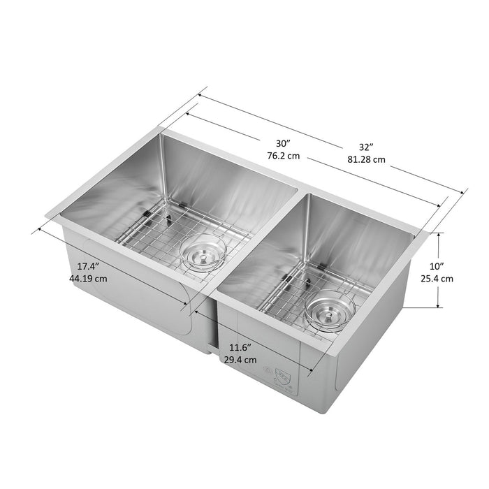 Évier de cuisine résidentiel Ancona de série Prestige de 32 po - AN-3313