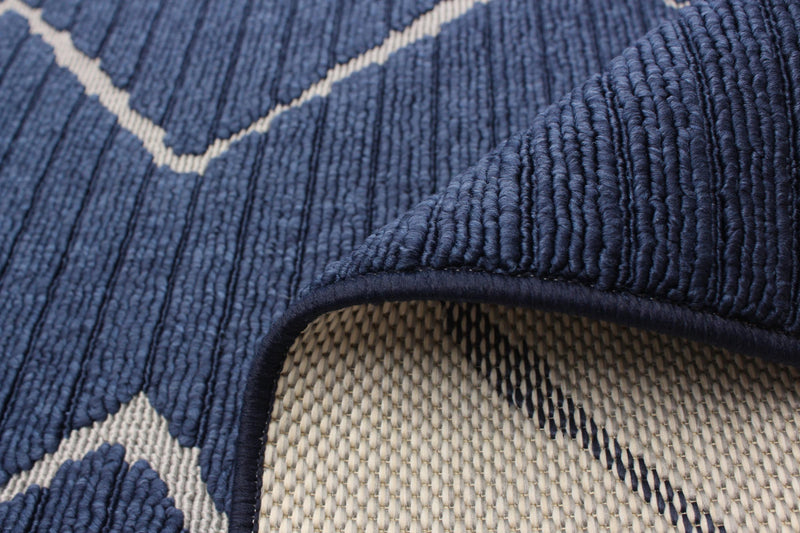 Carpette Kimi bleue 5 pi 3 po x 7 pi 7 po