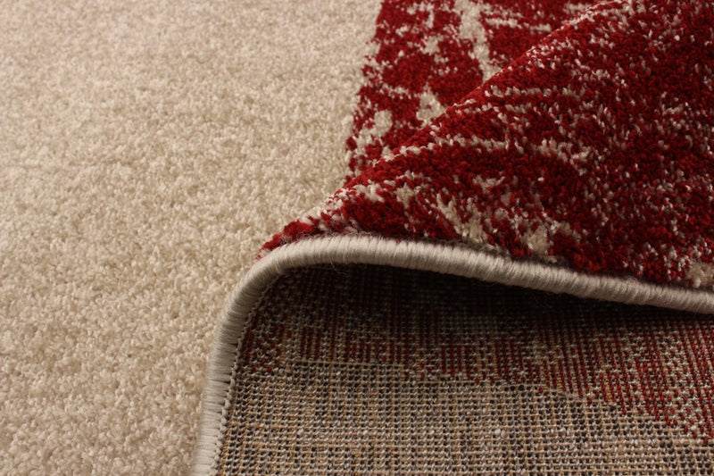 Carpette Ellegance ivoirerouge 6 pi 7 po x 9 pi 6 po