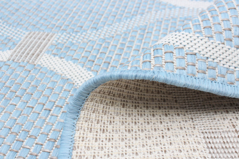 Carpette Neisha Abstract bleu clair 6 pi 7 po x 9 pi 6 po