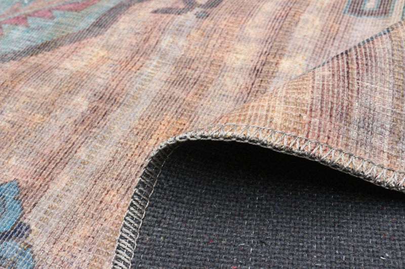 Carpette Kashkuli orange clair 7 pi 10 po x 10 pi 0 po