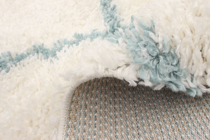 Carpette à poil long Helma Trellis crème 5 pi 3 po x 7 pi 3 po