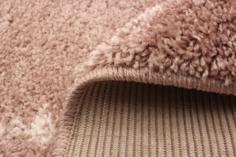 Carpette à poil long Serafina rose 7 pi 10 po x 10 pi 0 po