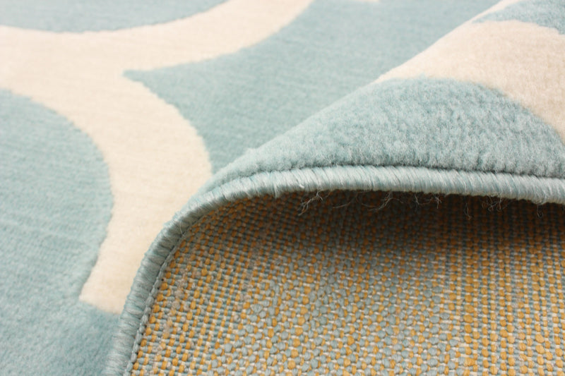 Carpette Aliya turquoise 3 pi 11 po x 5 pi 7 po