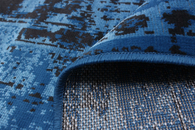 Carpette Chenta bleue 5 pi 3 po x 7 pi 7 po