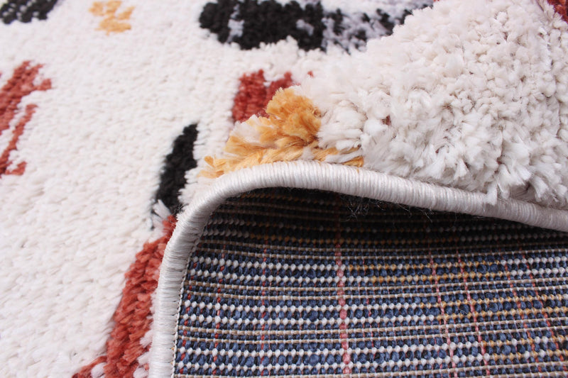 Carpette Paloma Sunburst noireblanche - 8 pi 0 po x 10 pi 0 po